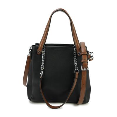 Henkeltasche HARPA "GABBIE", Damen, Gr. B/H/T: 10cm x 28cm x 28cm, schwarz, Lederimitat, unifarben, Taschen, mehrere Fächer