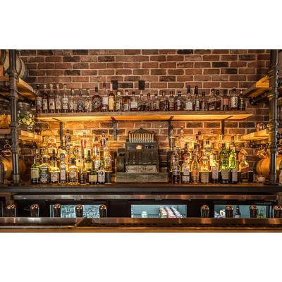 Fototapete PAPERMOON "Vintage Prohibition Bar", bunt, B:4,5m L:2,8m, Vlies, Tapeten