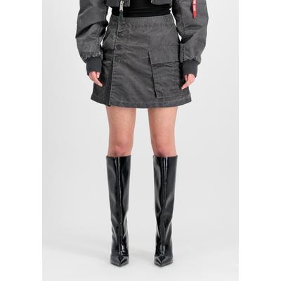 Skort ALPHA INDUSTRIES "Vintage Mini Skirt", Damen, Gr. M, grau (vintage grau), Obermaterial: 100% Nylon, Röcke Skort