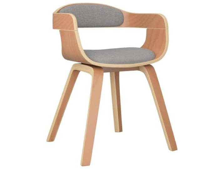 Fisinber Esszimmerstuhl Polsterstuhl Bugholz Taupe 49x51x70cm Ergonomischer Küchenstuhl mit Schaumstoffpolsterung für Küche, Wohnzimmer und Essbereich, tragfähig bis 110 kg.