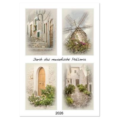 Durch das romantische Mallorca (Wandkalender 2026 DIN A3 hoch), CALVENDO Monatskalender