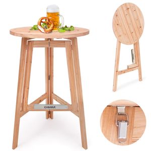 CASARIA Stehtisch 101676, braun, Ø 80 cm, klappbar, Maße 111 x 80cm (HxØ)