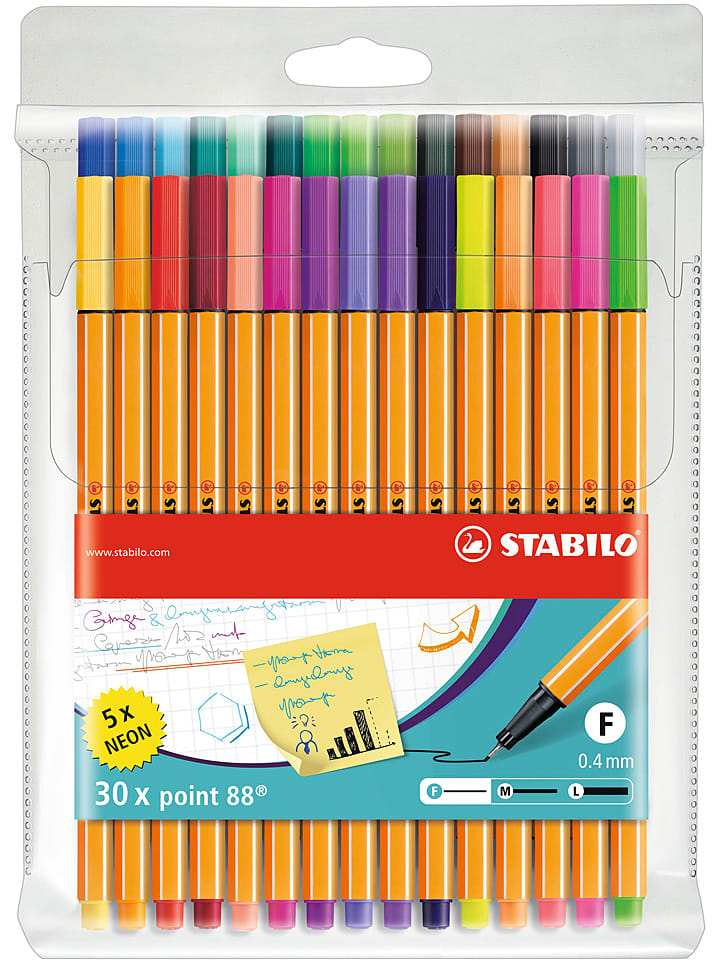 Fineliner "STABILO point 88" - 30 Stück - onesize