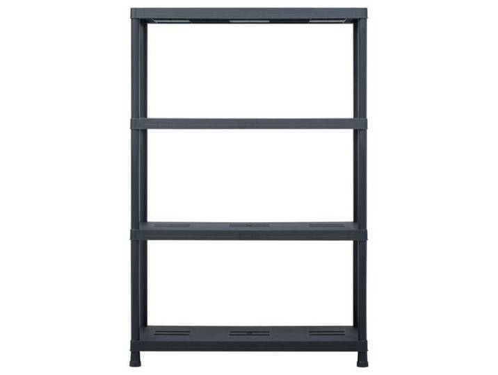 @FRENCH Haute qualité] Luxueux Étagère de rangement Noir 220 kg 90x40x138cm Plastique 376612