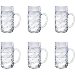 Bierglas, Bierkrug, Maßkrug, Bierseidel 6er Set Biergläser, Diamond - 0,5 Liter