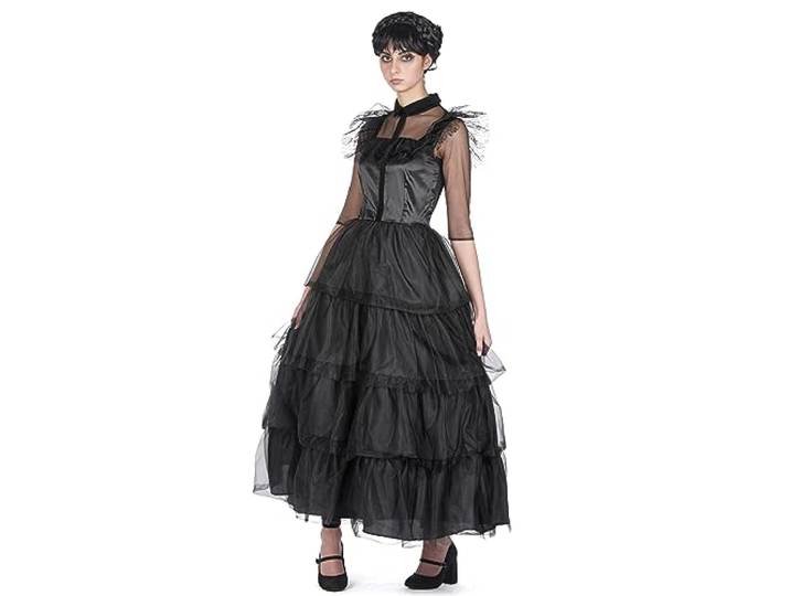 DEGUISE TOI - Zwarte gothic baljurk kostuum voor meisjes