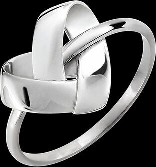 Edenly Origami Herz Ring â€“ 750er WeiÃŸgold (18 Karat)