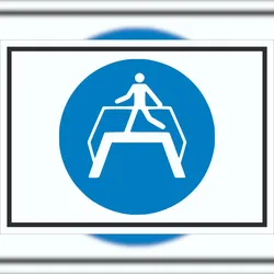 HB-Druck Übergang benutzen Symbol Schild A6 (105x148mm)
