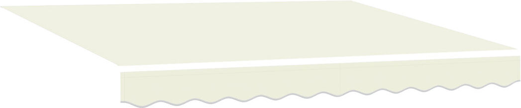 17 Stories Polyester Cover Retractable Patio Awning Cream 329 cm W x 194 cm D