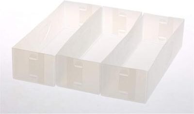 YBM Home Frosty White Plastic Foldable Cube Basket Organizers