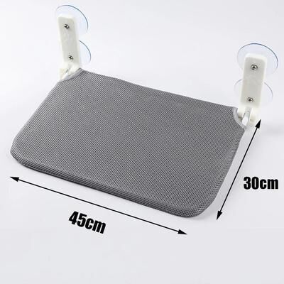 Inspired Finds Foldable Cat Window Hammock With Double Suction Cups mesh Grey