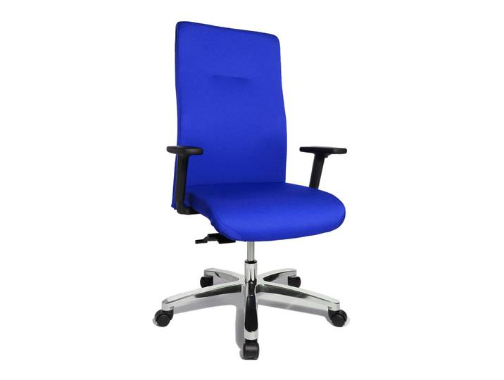Bürostuhl Topstar Big Star 20 mit 2D Armlehnen, Blau/Verchromt, Neu, Ergonomischer Stuhl - ideal für flexibles Arbeiten