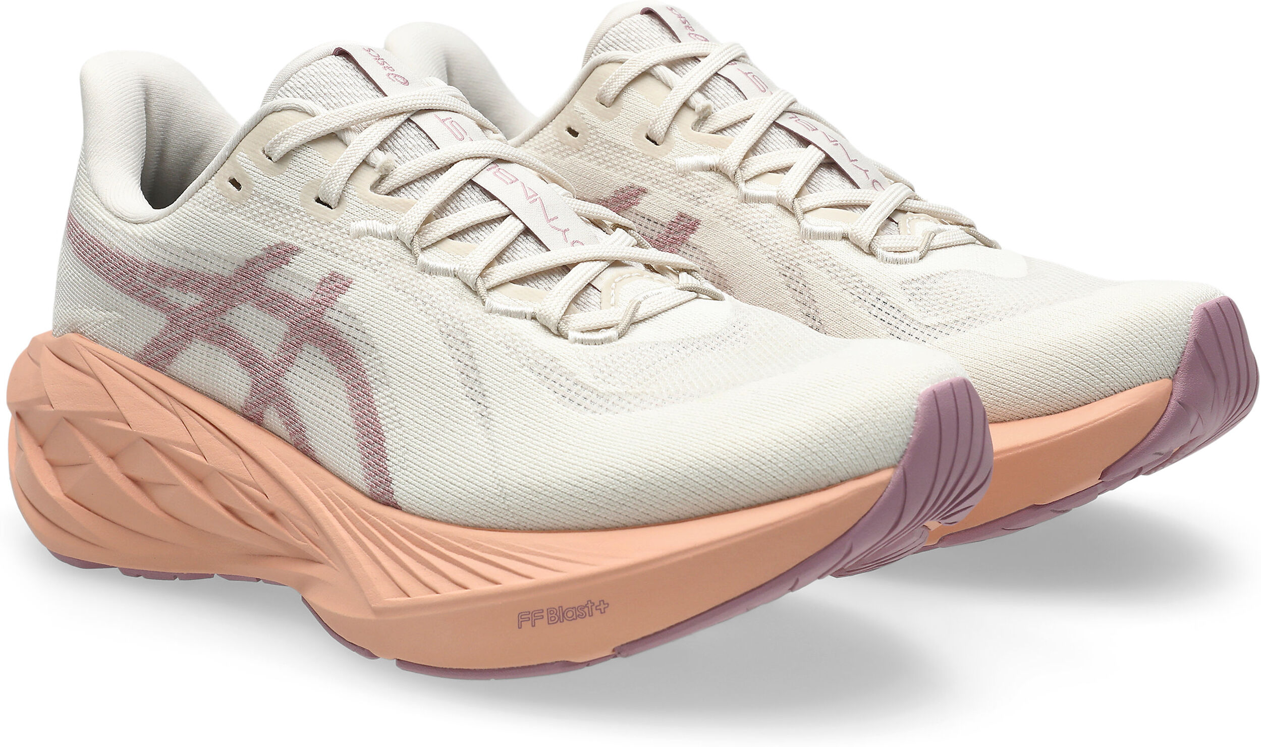 Laufschuh ASICS "DYNABLAST 6", Damen, Gr. 42,5, rosa (soft oat, cantaloupe), Synthetik, Schuhe Laufschuh, mit FF BLAST PLUS-Dämpfung