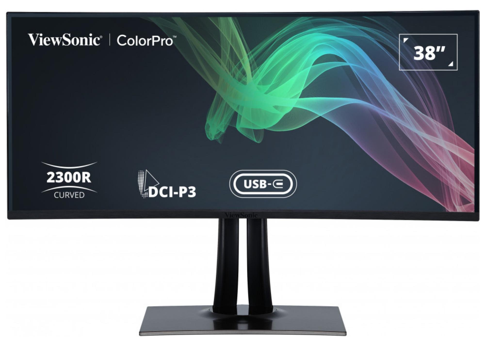 Viewsonic VP3881A, 96,5 cm (38"), 3840 x 1600 Pixel, Quad HD+, LED, 5 ms, Schwarz