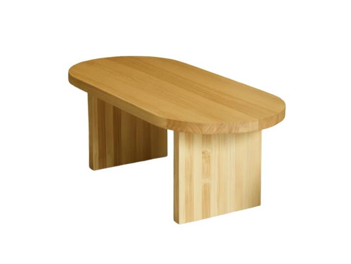 Table basse ovale en bois