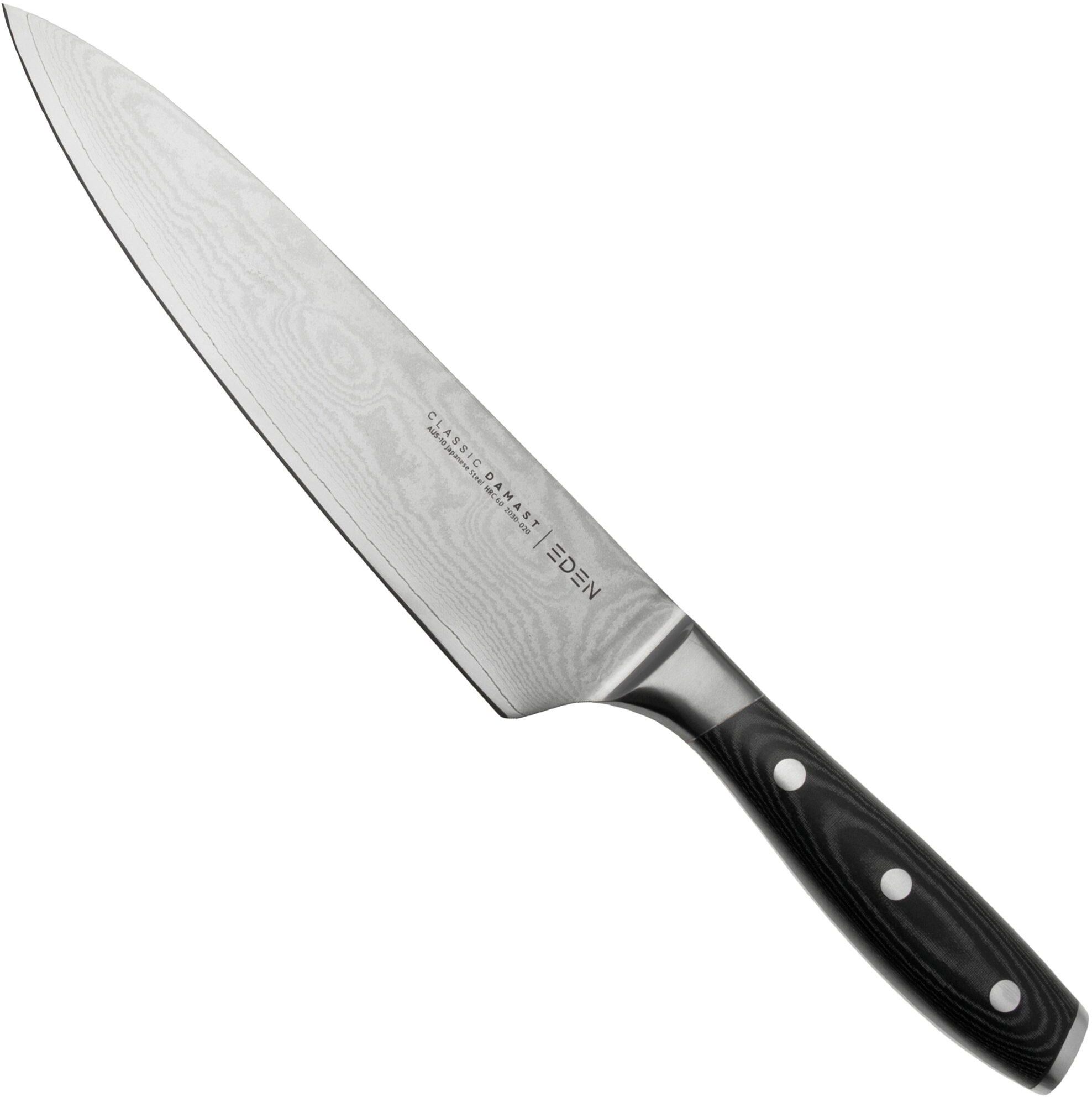 Eden keukenmessen Eden Classic Damast koksmes 20 cm