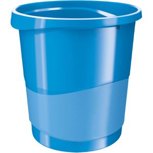 Esselte Papierkorb 623948 Vivida, blau, rund, aus Kunststoff, 14 Liter