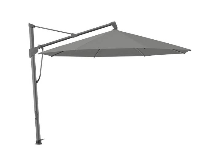 Glatz Ampelschirm, Grau, 360° drehbar, Knickgelenk, regenabweisend, Sonnenschutz, Sonnenschirme