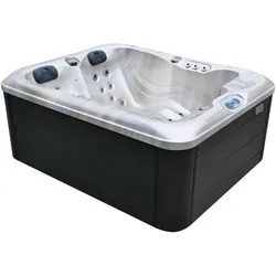 Eclipse Outdoor SPA Whirlpool NIDO Dunkelgrau 200 x 160 cm für 3 Personen, Whirlpool: Whirlpool