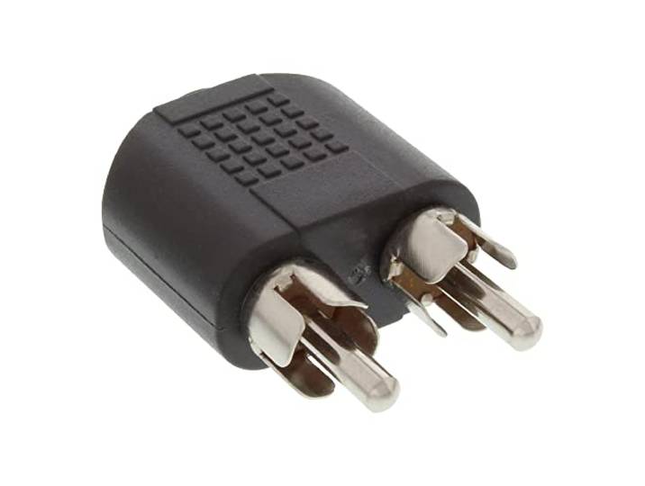 InLine 99343 audio-adapter, 3,5 mm jack stereo naar 2x tulpstekker