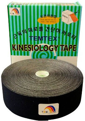 Banda neuromuscular Temtex cor preta (5cm X 32m)