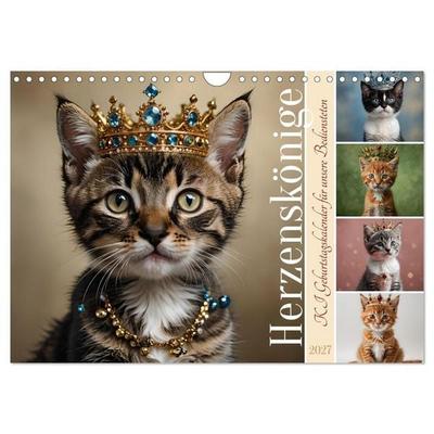 Herzenskönige - KI Geburtstagskalender für unsere Bediensteten (Wandkalender 2027 DIN A4 quer), CALVENDO Monatskalender