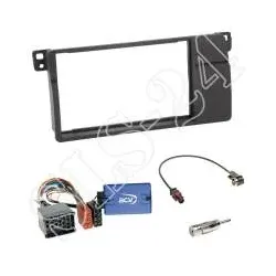 Autoradio 2-DIN BMW 3er E46 1998-2007 17-PIN rund Einbaurahmen Radioblende+Le...