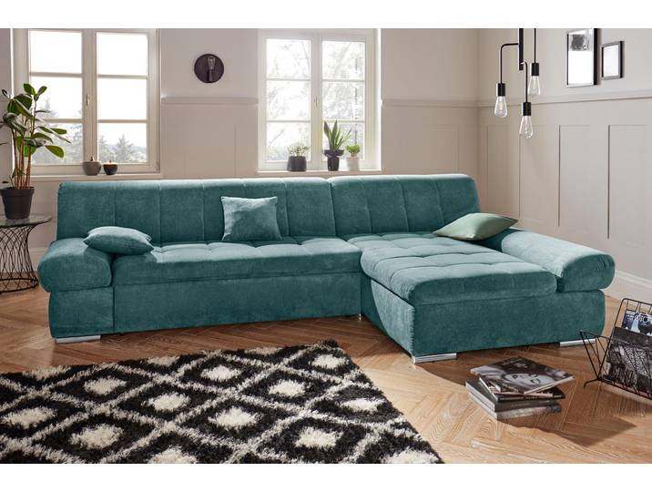 DOMO collection MONA 297x173 cm, modern & komfortabel, optional mit Komfortfunktionen whlw. mit Bettfunktion, L-Form