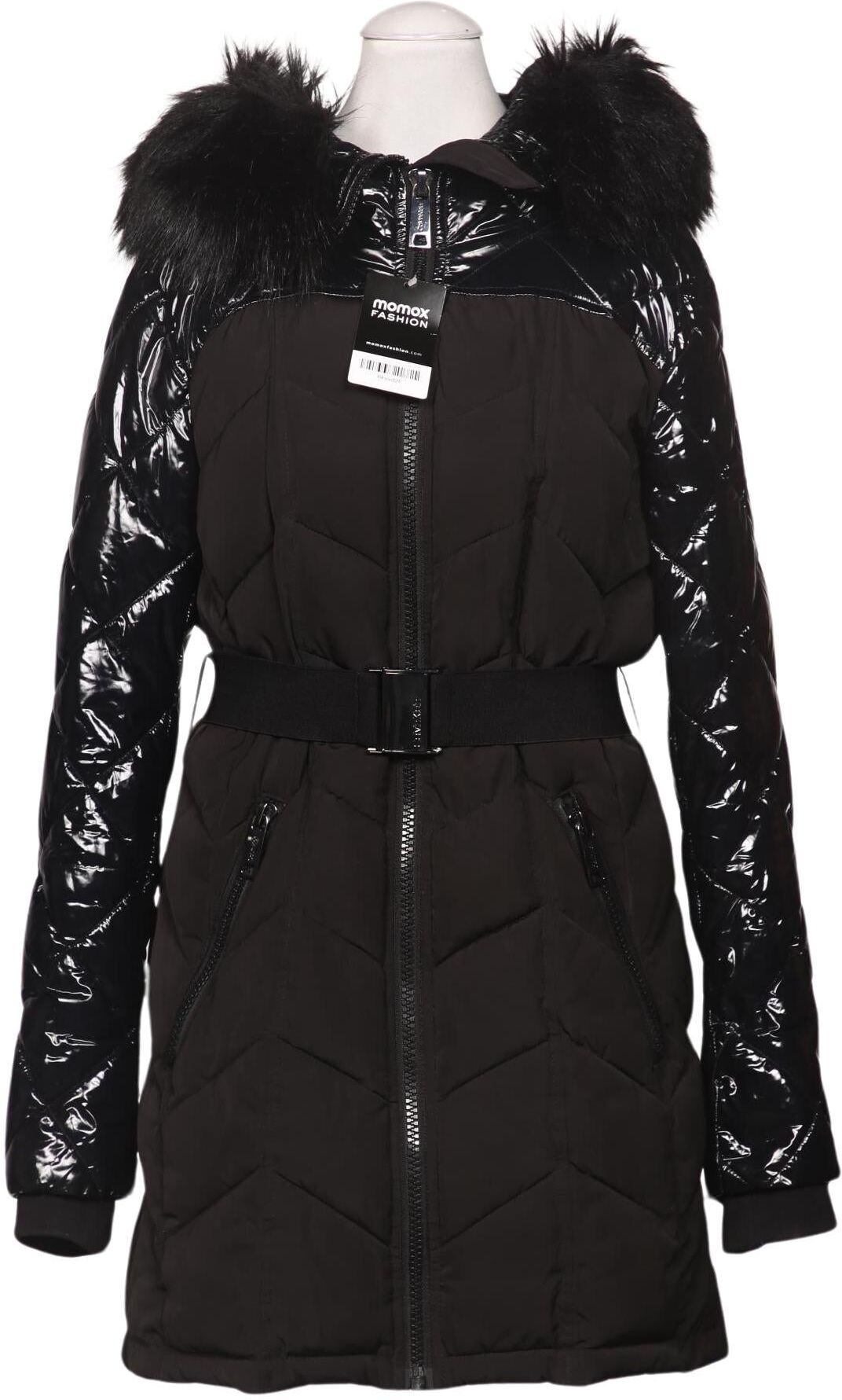 Calvin Klein Damen Mantel, Schwarz, Gr. XS, Synthetik / Elasthan - Second Hand