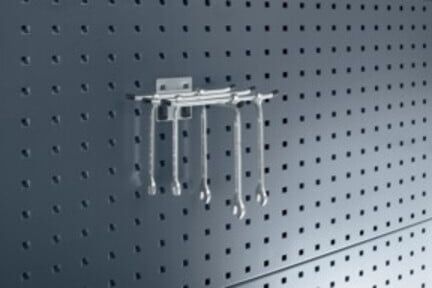 Support sextuple l.170xP150mm galvanisé p. panneaux perforés BOTT (14006002)
