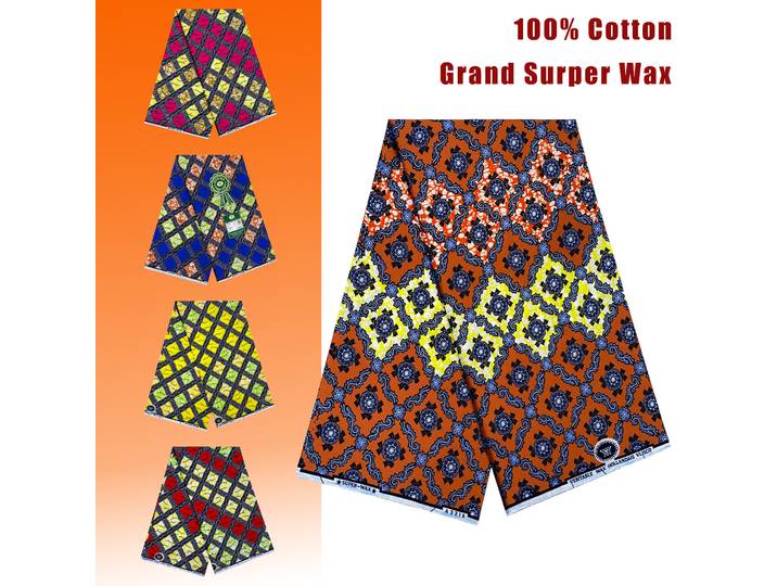 Dernière vente chaude mode impression de cire douce 100% coton garanti authentique véritable tissu de cire Ankara cire impression robe de soirée