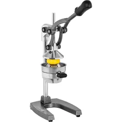 Royal Catering Saftpresse manuell Orangenpresse Zitronenpresse Grapefruitpresse Entsafter, Entsafter, Silber