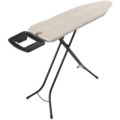 Bügelbrett BRABANTIA "Bügeltisch B, 124 x 38 cm, Dst-Mulde Solide", beige (denim grau, schwarz), B:46,2cm T:70cm, Bügelbretter, Fairtrade-zertifiziert
