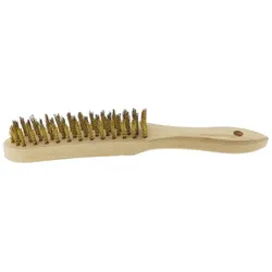 Messing Drahtbürste 4-reihig Reinigungsbürste Bürste Metall Holz Entgraten Rost