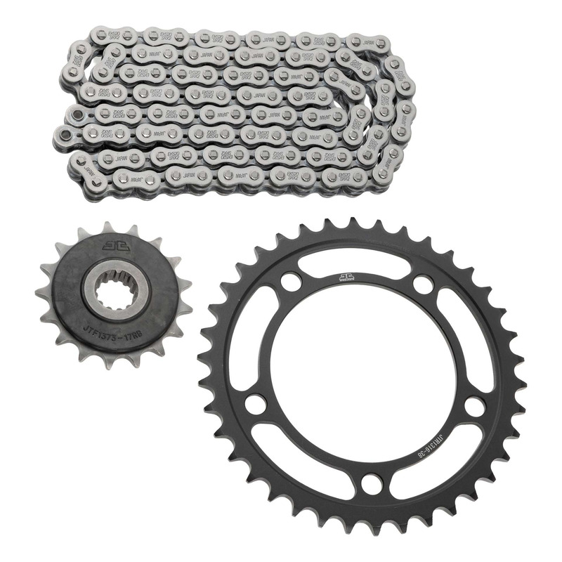 Kit chaîne EK/JT 17x38-118m chaîne 520 SRX2 acier couronne standard
