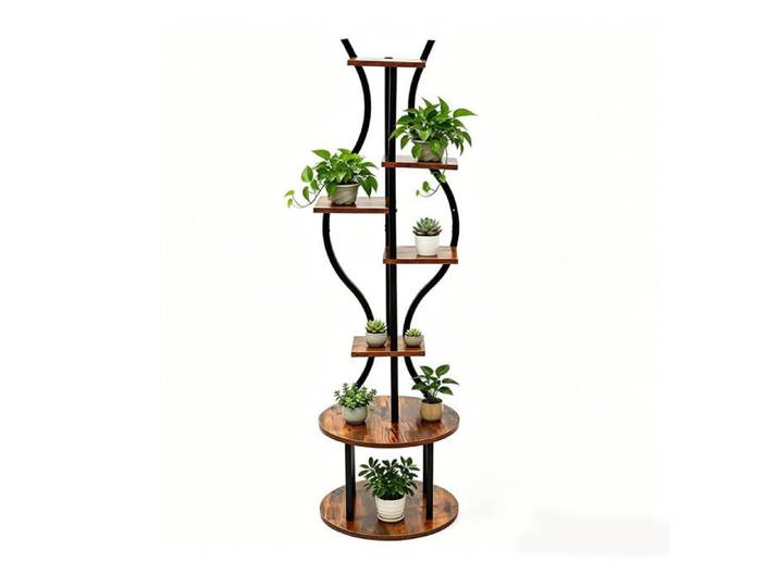 Support plante métallique 7 niveaux 57  étagère angle antirouille