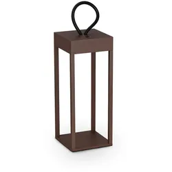Ideal Lux LED Akku-Tischleuchte ENYA, 30cm, 5W, 3000K, 250lm, IP54, Touch-Dim, kaffee IDEA-323244