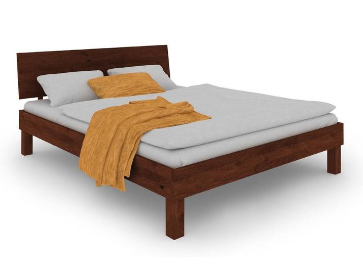 Natur24 Bett Choco Bett Zigo 1 aus Wildeiche massiv 180x200