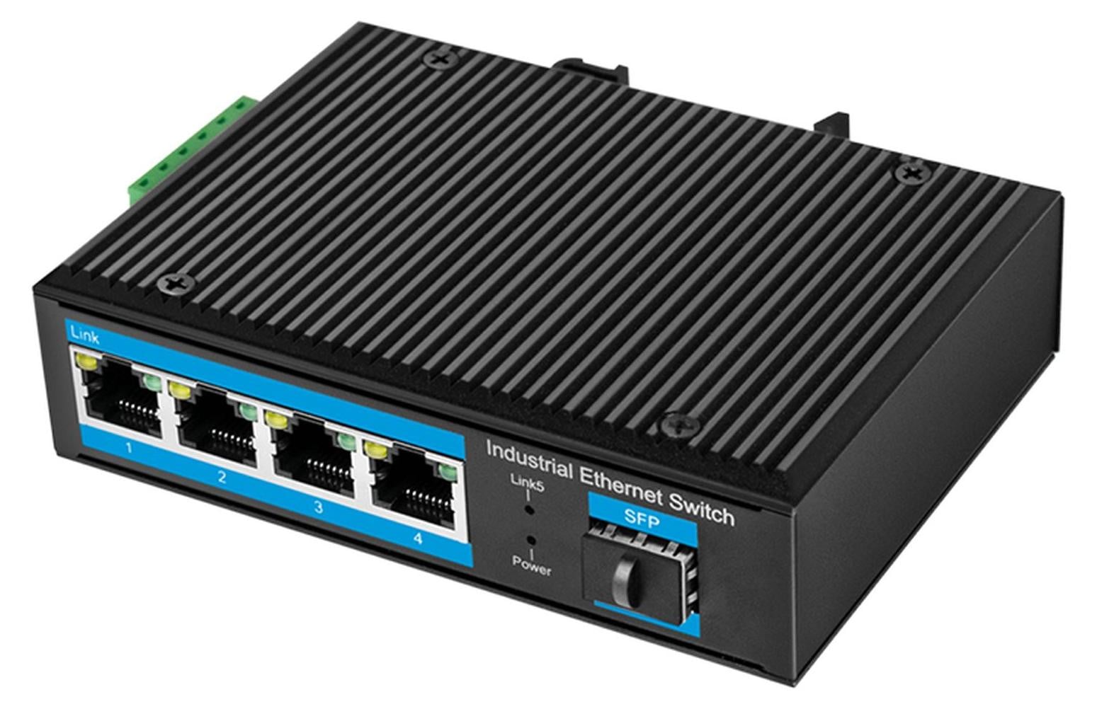 LogiLink Professional NS204 Industriële Gigabit Ethernet Switch, 4-poorts, Onbeheerd