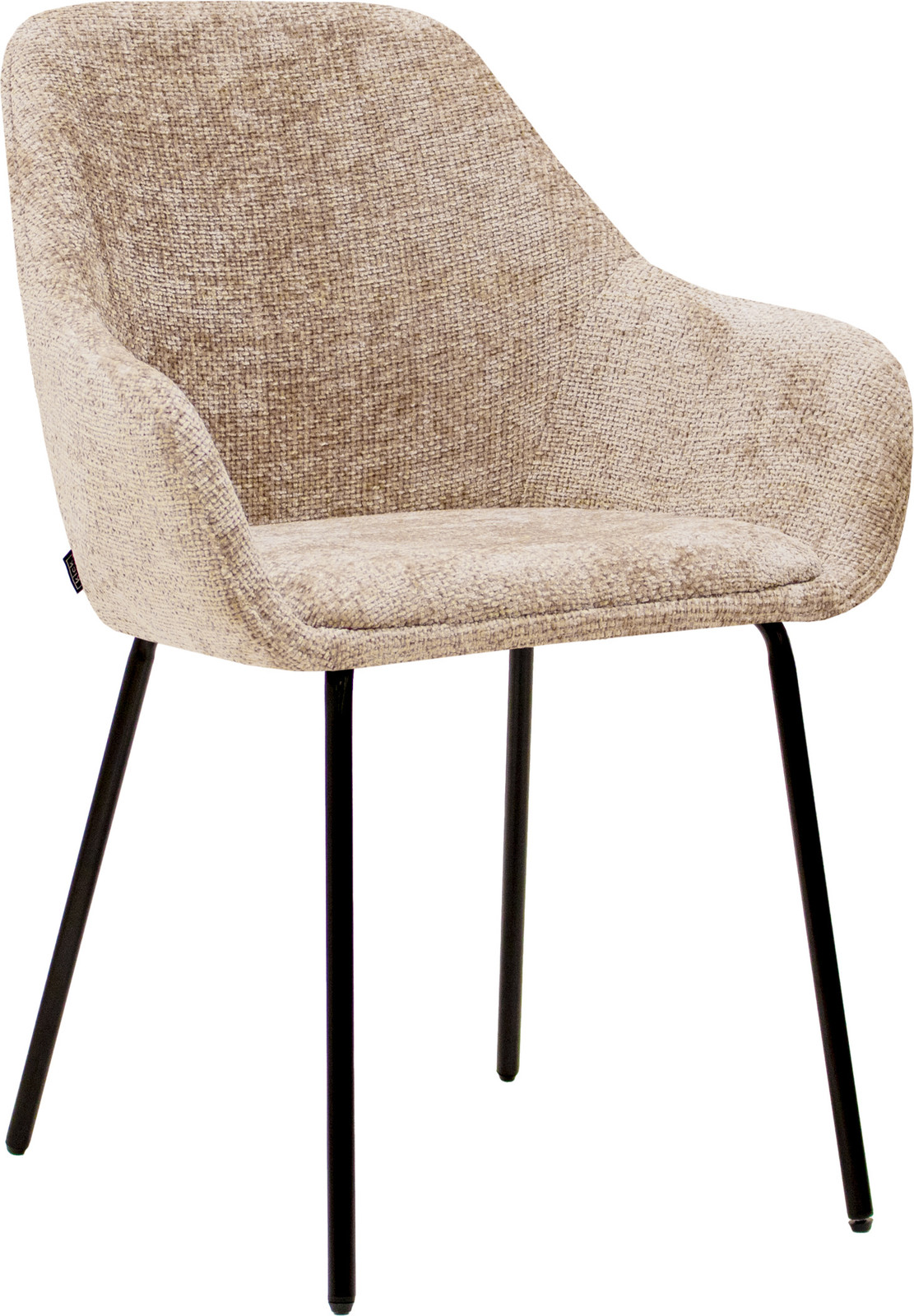Kick Collection eetkamerstoel Odin - Champagnekleur - Chenille stof