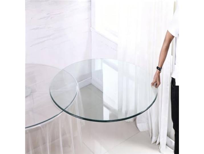 43CM, 5OCM, 80CM, Runde Glastischplatte,Tischplatte Aus Gehärtetem Glass, Dicke, Mit Bleistift Polierte Kante, Mehrere Größen, Ideal For Esstische(80CM(31.5IN))