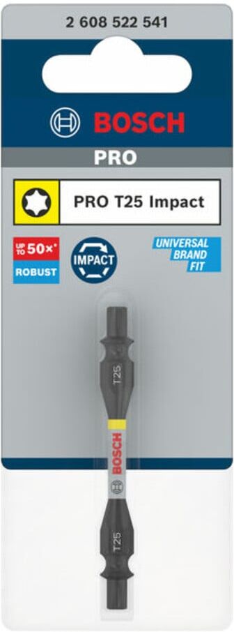 Bosch PRO Impact Schrauberbit mit Doppelklingen und Pick and Click-Einsätzen, T25,65mm (2608522541)