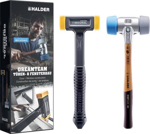 Halder Aktionsbox Dreamteam 3113s003 Hammer-Set mittelhart, weich 1650g 135mm 2St.