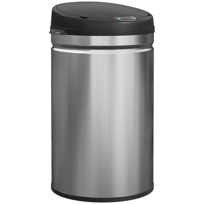 STILVORA Sensor-Mülleimer Edelstahl Silber 32x30,5x51 cm, 30 L, Soft-Close