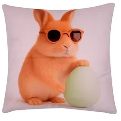 Collection Noblesse Kissenbezug Hase 45 x cm Polyester Weiß