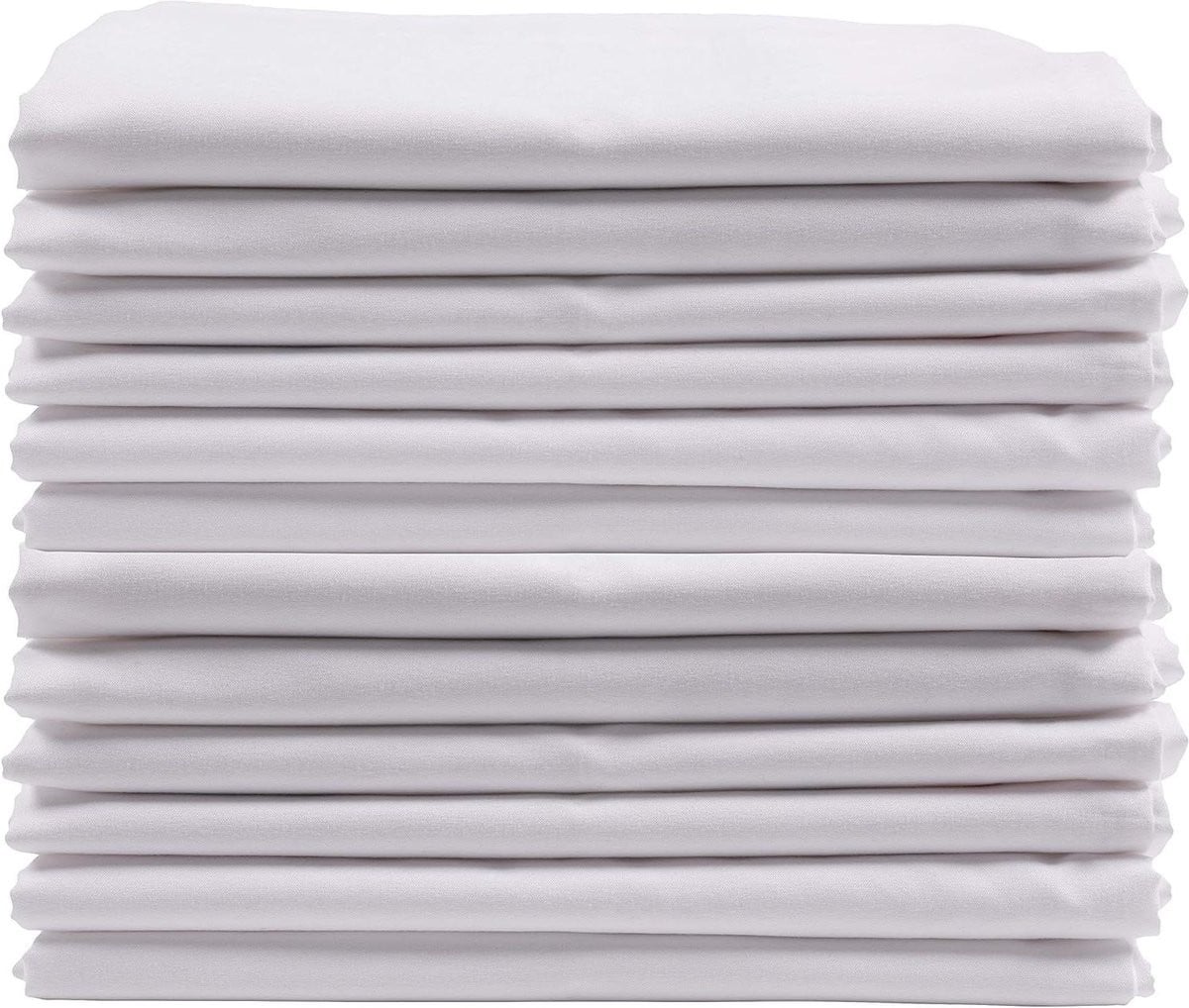 Set van 12 witte kussenslopen van luxe hypoallergeen microvezel voor volwassenen