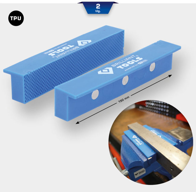 Brilliant Tools Mâchoires de étau avec structure, 2 pcs, plastique (BT156941)