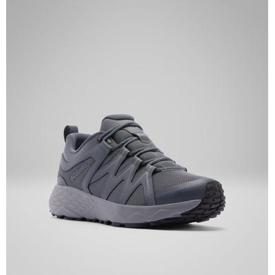 Wanderschuh COLUMBIA "PEAKFREAK ROAM™ WATERPROOF", Herren, Gr. 43, grau (graphite, phoenix blau), Leder, Synthetik, Textil, Schuhe Wanderschuh, wasserdicht