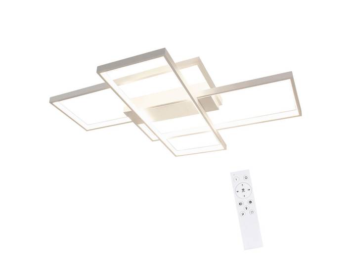 Nettlife Led-Deckenleuchte Zeno 65/47/7.5 cm, Weiß, Metall, Rechteckig, LED integrated, 47x7.5x65 cm, Lampen & Leuchten, LED Beleuchtung, LED-Deckenleuchten