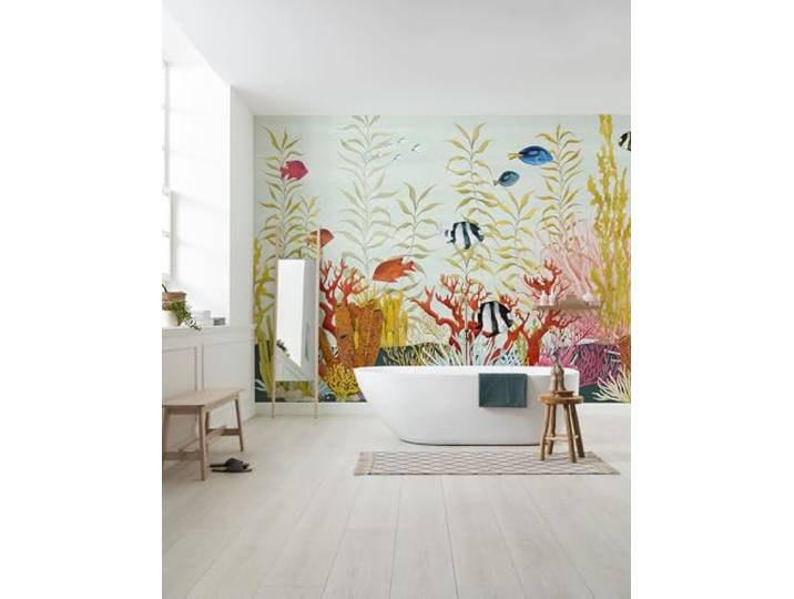 Komar Fleece Muurafbeelding - Coral World - Grootte 350 x 250 cm - Behang, wanddecoratie, Woonkamer, Slaapkamer, Kantoor